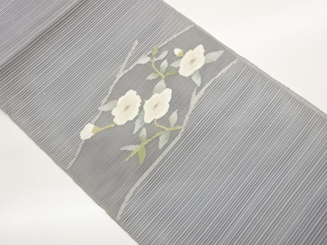 JAPANESE NAGOYA OBI FOR SUMMER / WOVEN FLOWER